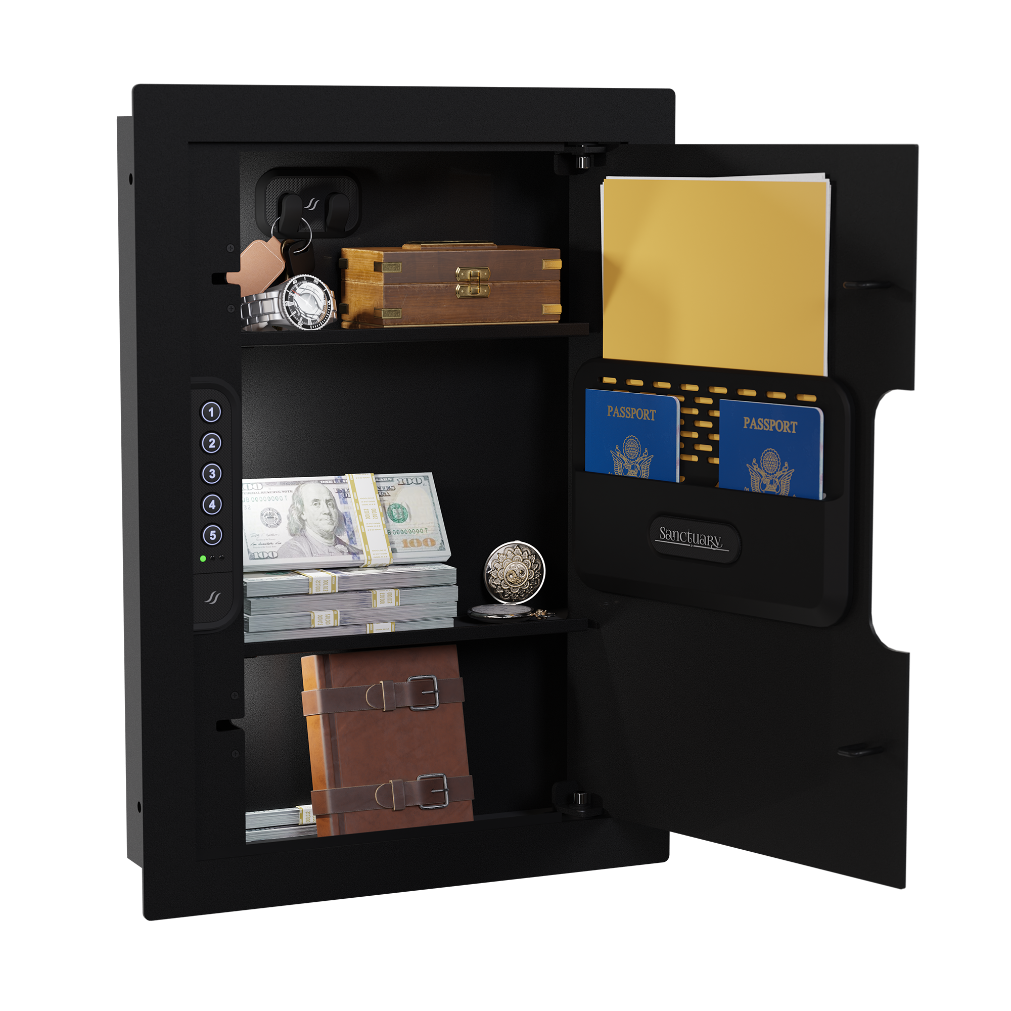 Sanctuary In-Wall Safe Black