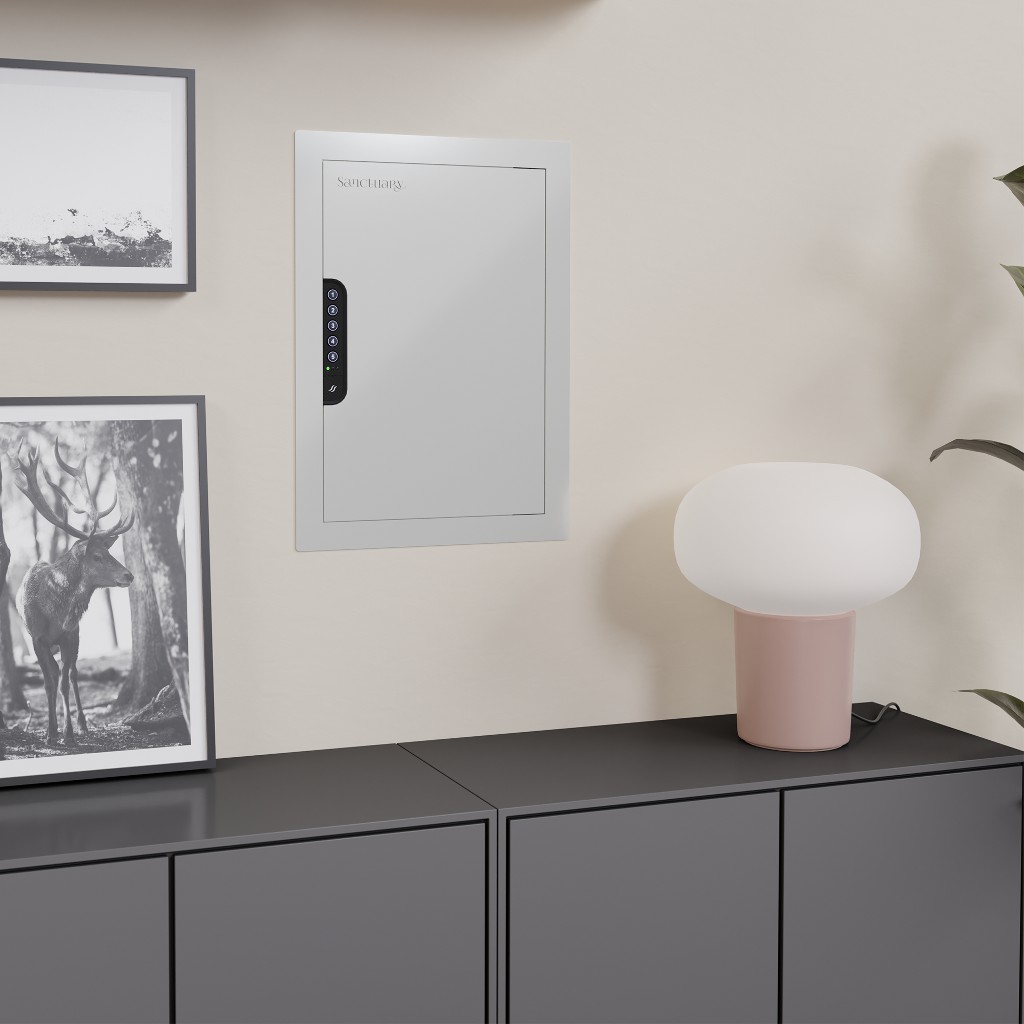 Sanctuary In-Wall Safe White