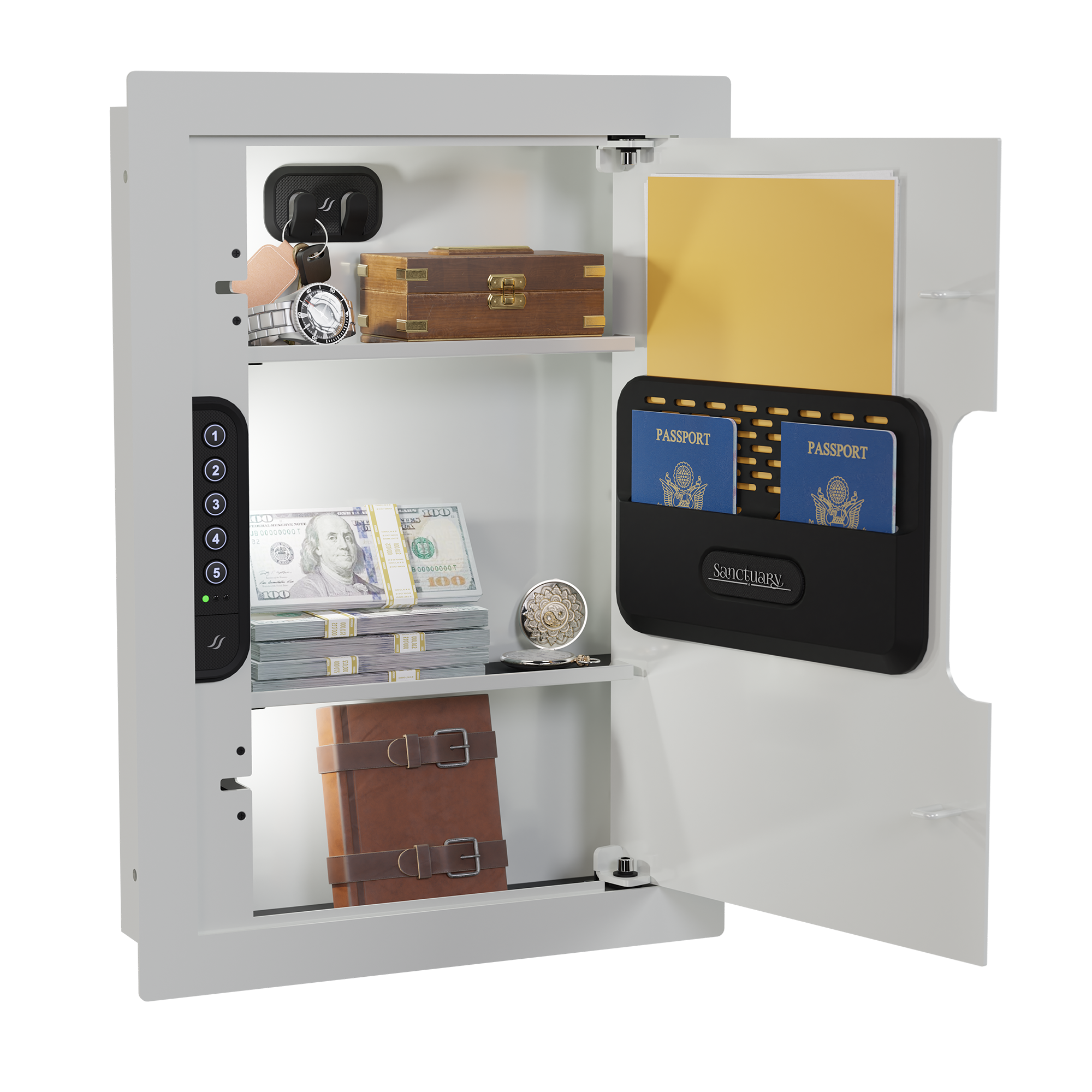 Sanctuary In-Wall Safe White