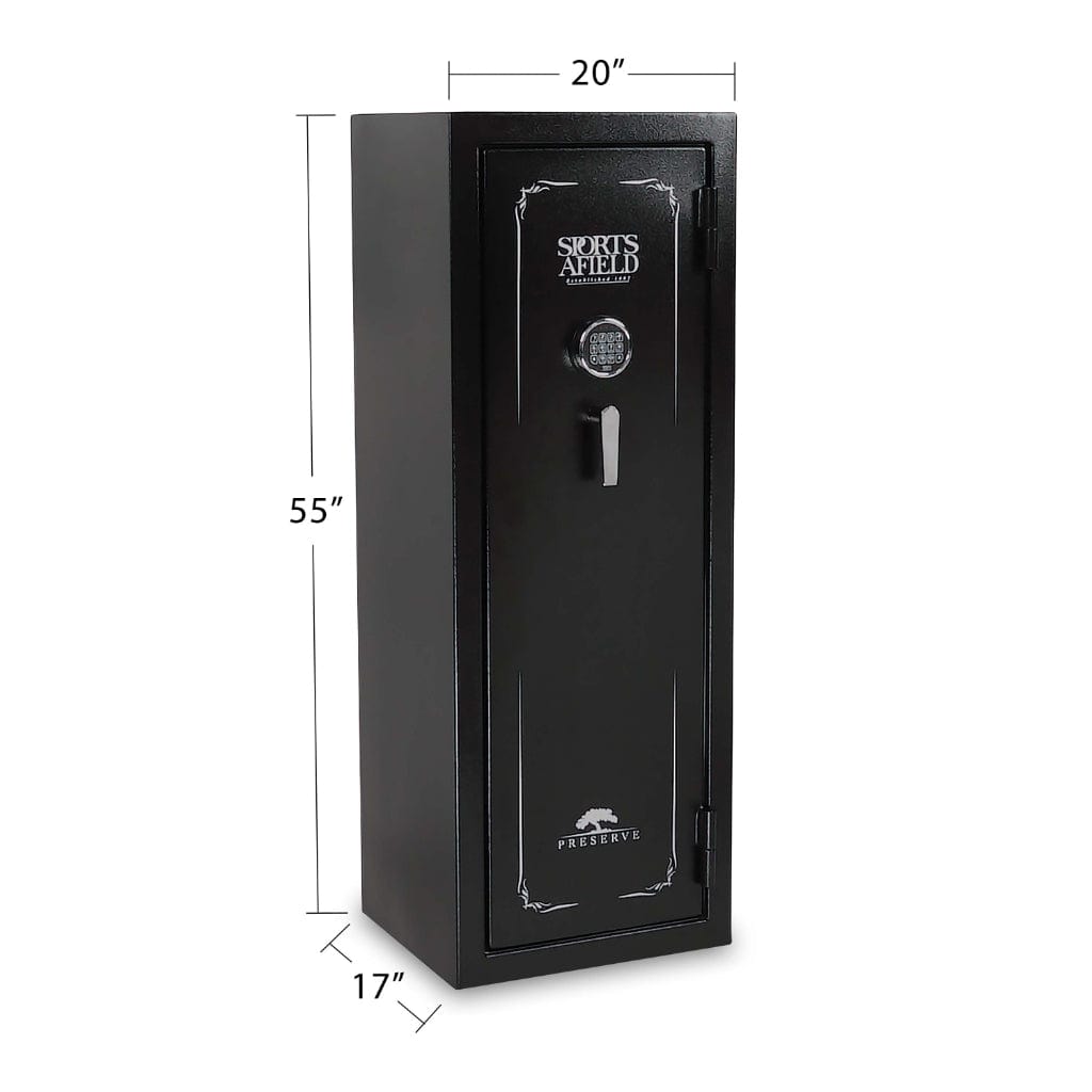 Sports Afield SA5520P Preserve Series Gun Safe | CA DOJ Approved | 18 Long Gun & 4 Handgun Capacity | 45 Minute Fire Rated