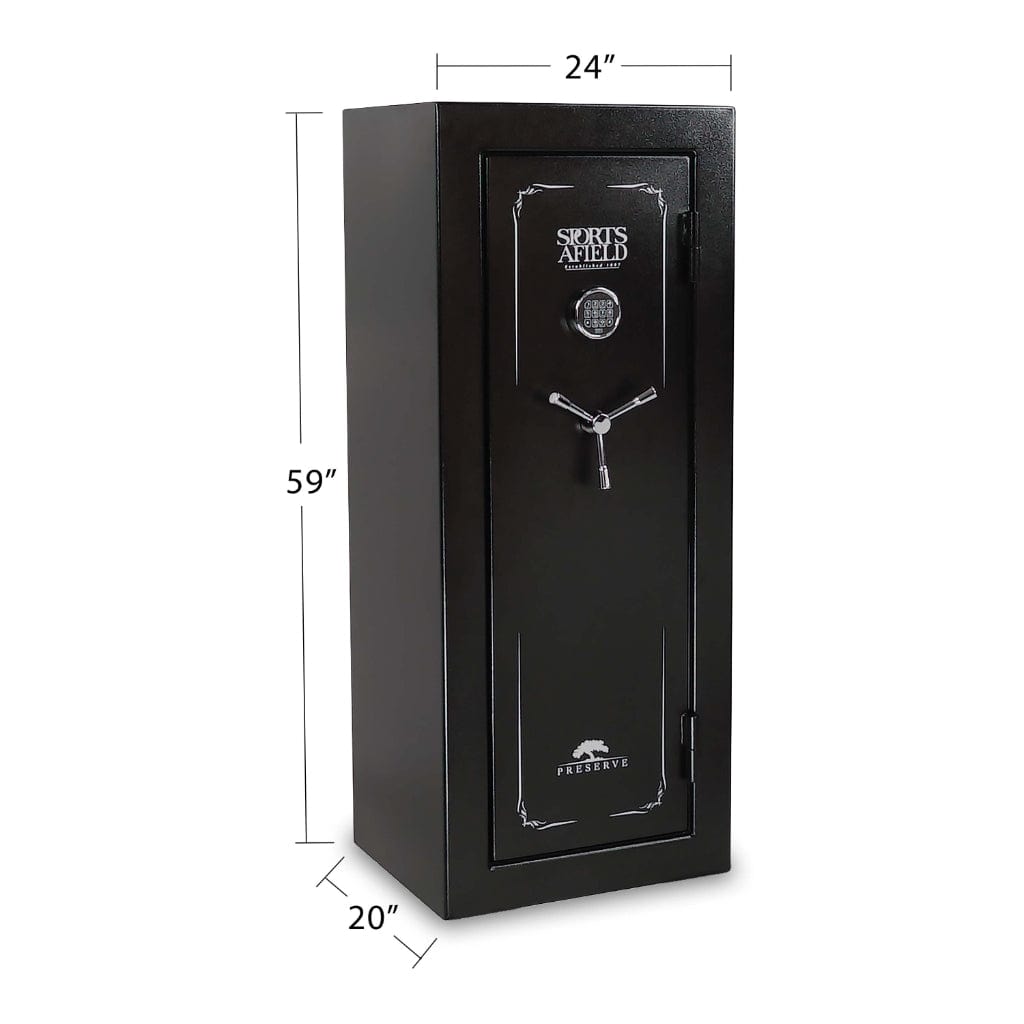 Sports Afield SA5924P Preserve Series Gun Safe | CA DOJ Approved | 24 Long Gun & 4 Handgun Capacity | 45 Minute Fire Rated