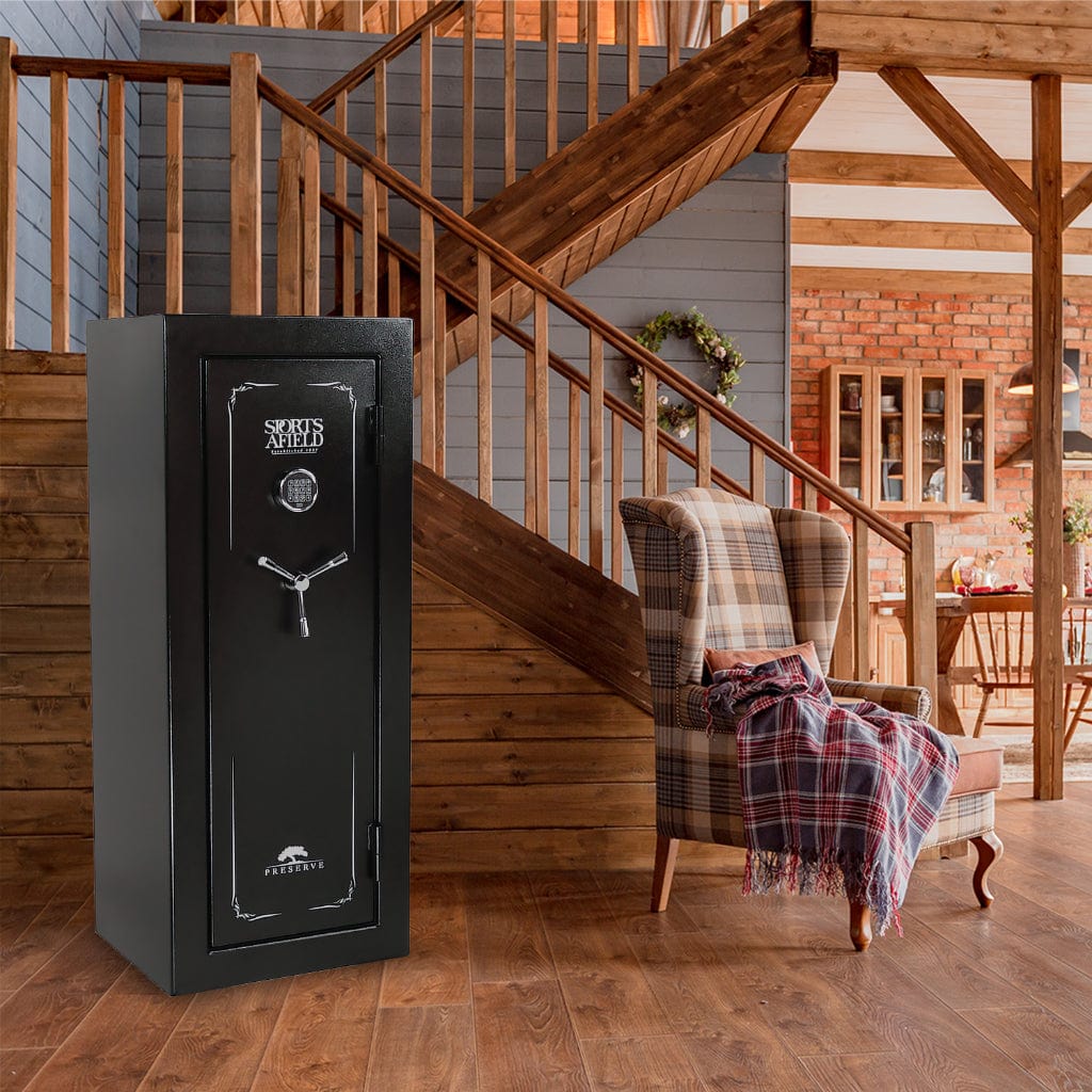 Sports Afield SA5924P Preserve Series Gun Safe | CA DOJ Approved | 24 Long Gun & 4 Handgun Capacity | 45 Minute Fire Rated
