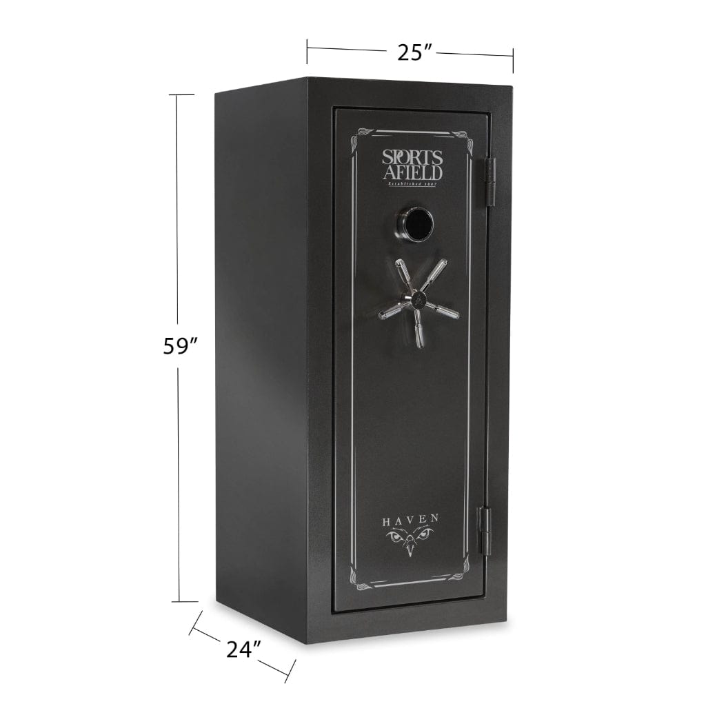 Sports Afield SA5925HX Haven Series Gun Safe | CA DOJ Approved | 24 Long Gun & 4 Handgun Capacity | 75 Minute Fire Rated